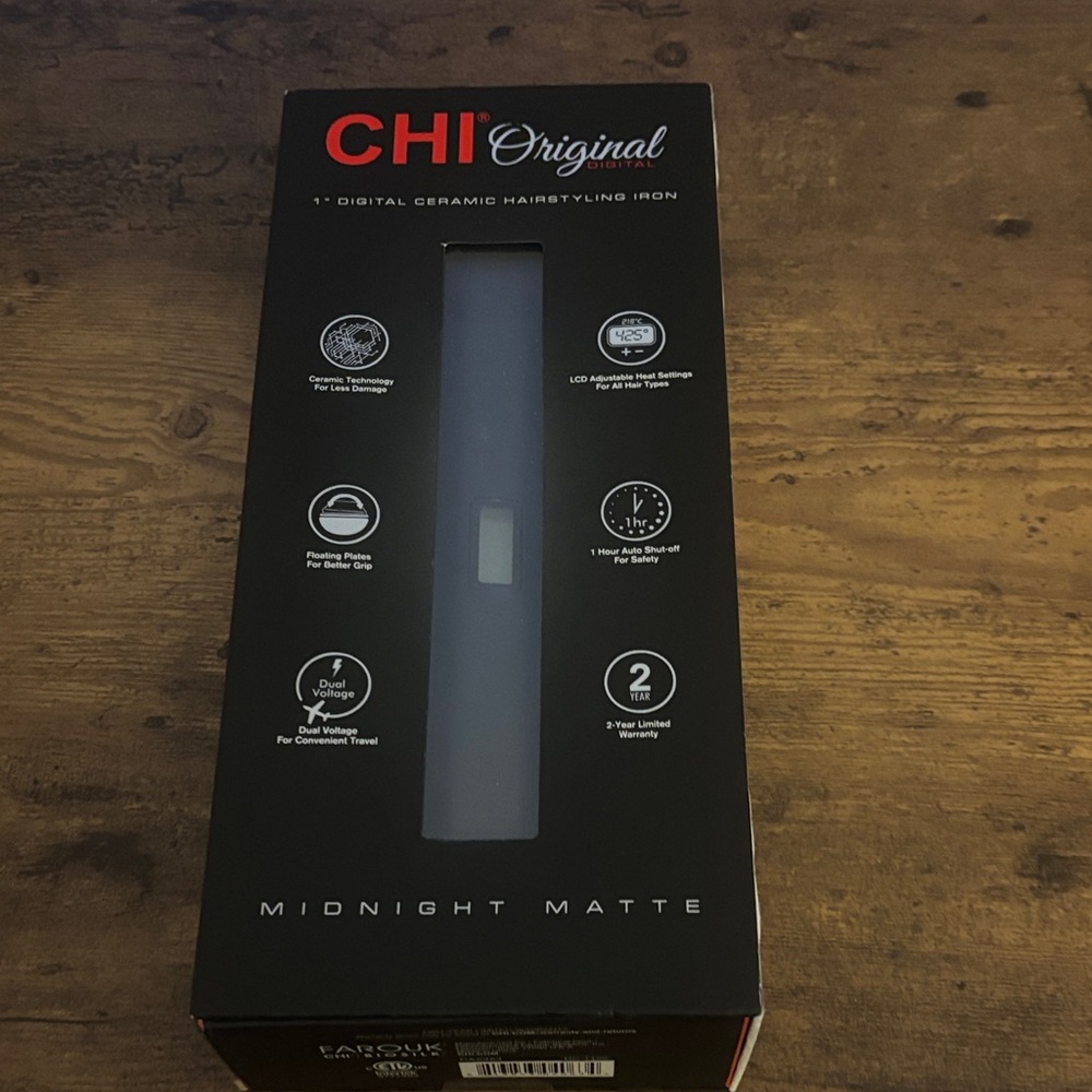 CHI Original Midnight Matte Hair Styling Iron BRAND NEW!!
